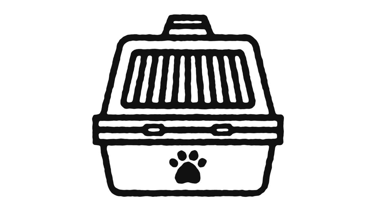 애완동물 관리 아이콘 애니메이션 영상 & 알파 채널