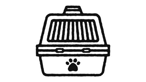 imágenes de animación de iconos de cuidado de mascotas y canal alfa