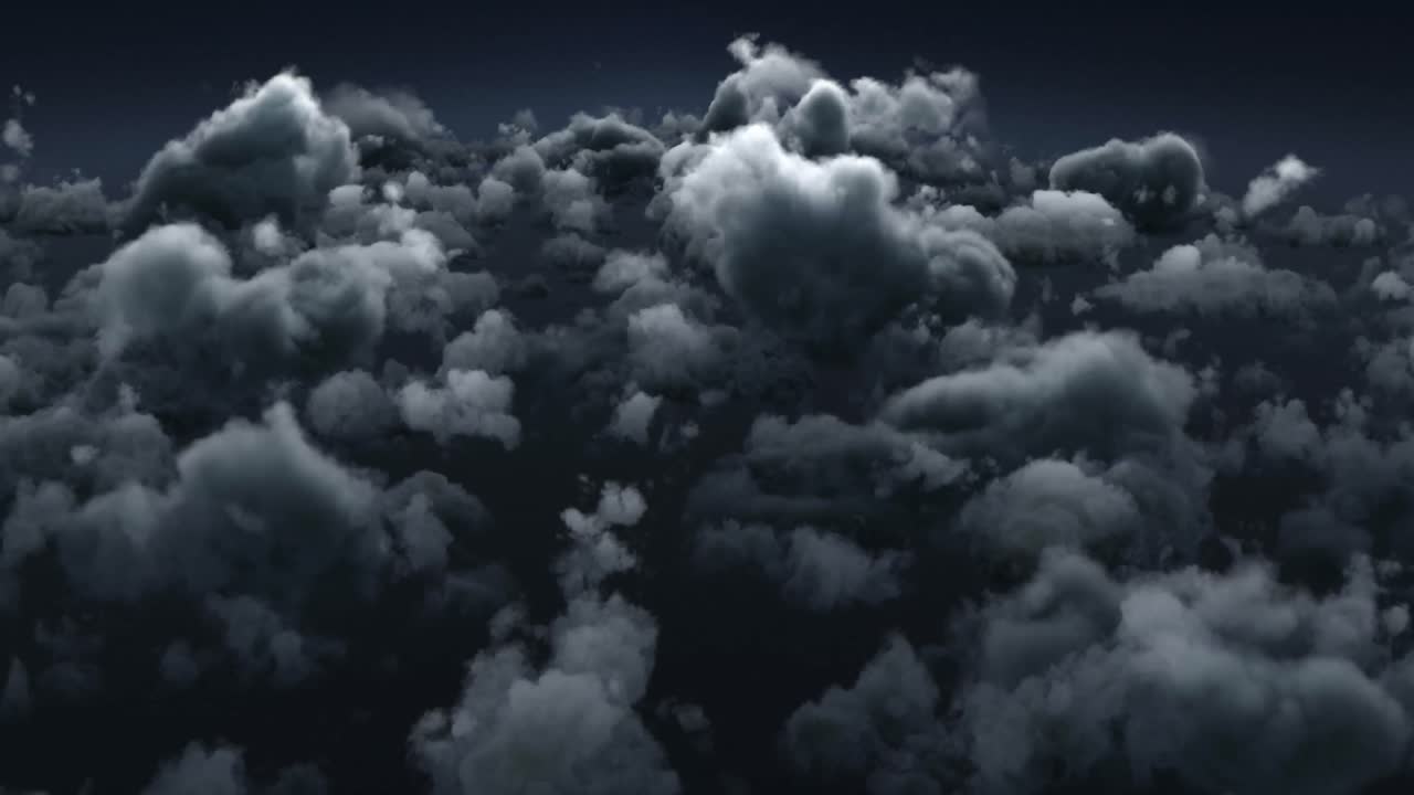 어두운 하늘에서 연기 구름