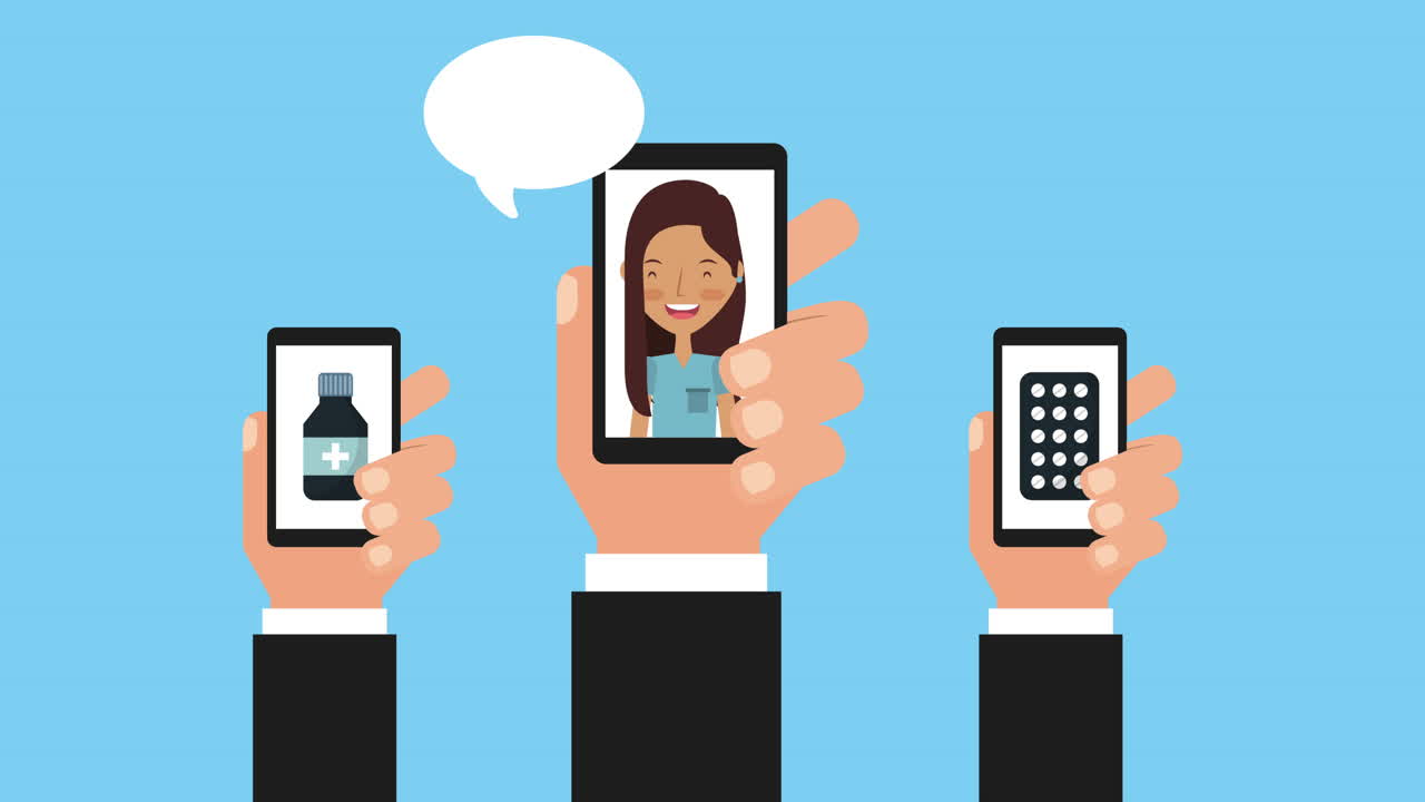 animación de personajes médicos de mujeres profesionales