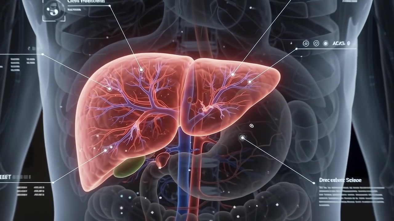 3D Medical Animation of Human Liver Anatomy and Blood Flow