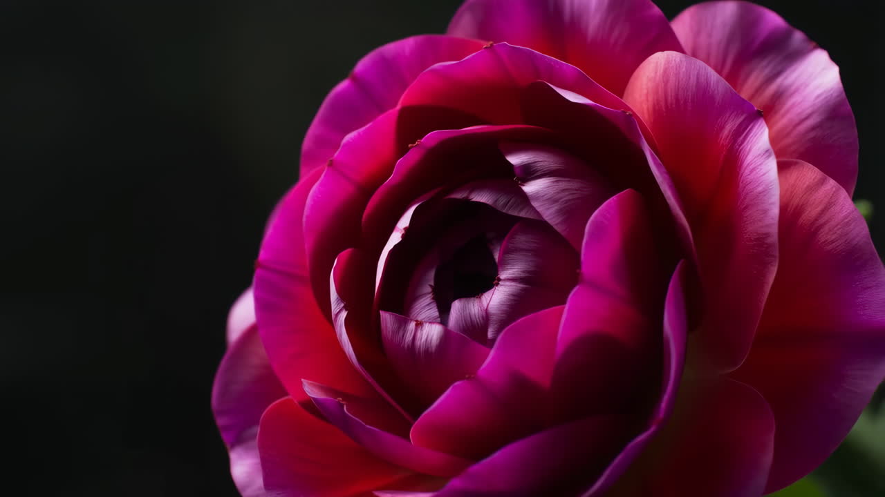 Close-up of a Vibrant Pink Flower Against a Dark Background
