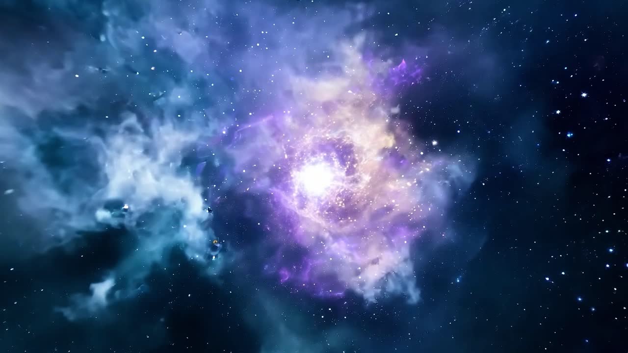 la nube de nebulosa transformadora en el espacio profundo muestra estrellas brillantes que rodean una vibrante escena cósmica.