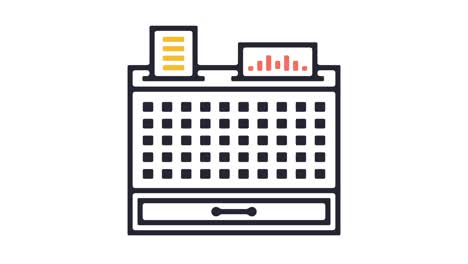 animación del icono de la caja registradora