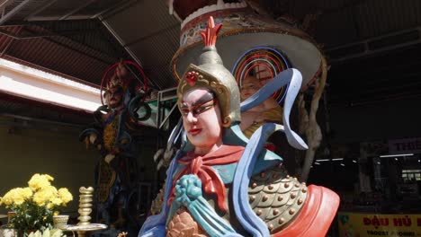 statues at the linh phuoc pagoda in da lat, vietnam