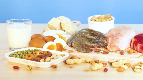 variety of protein-rich foods