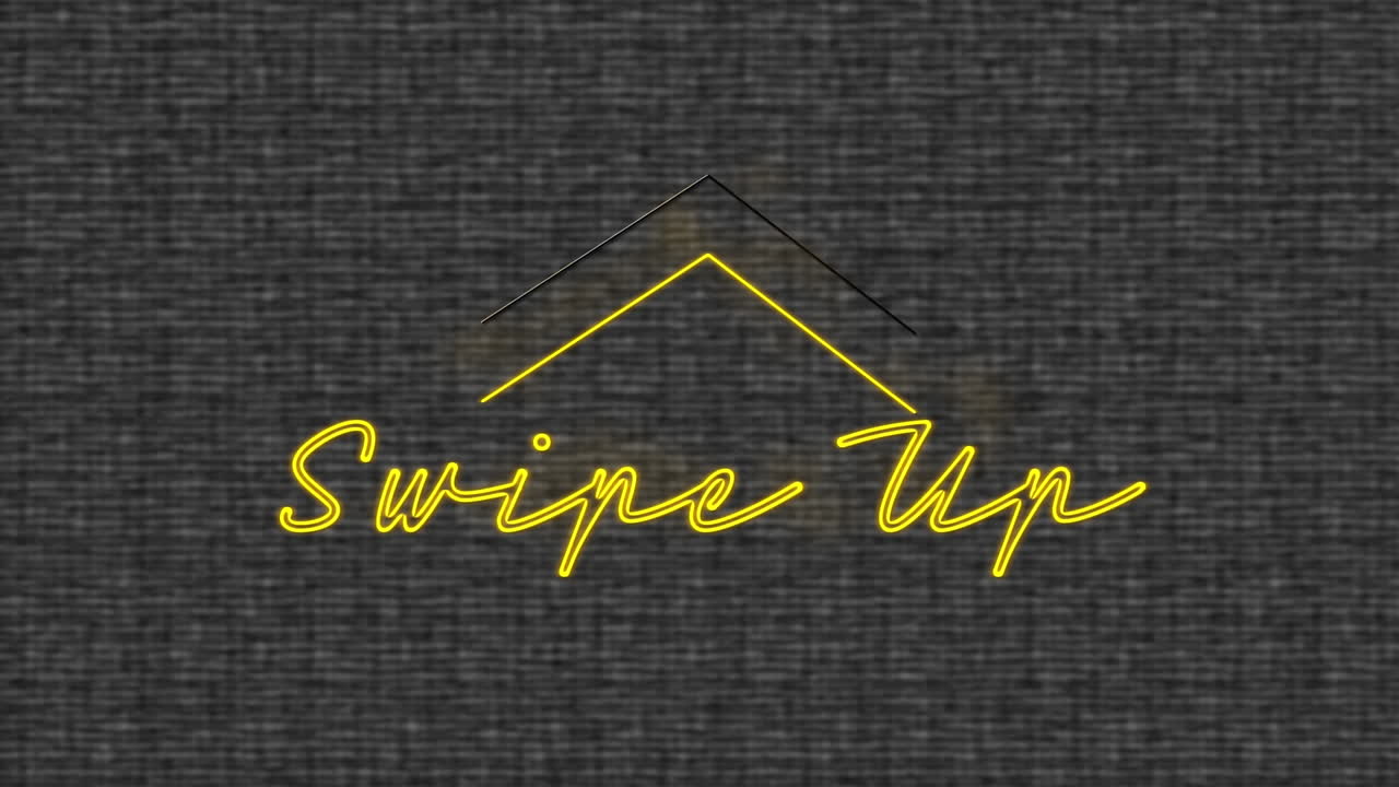 animación de texto de neón deslizado hacia arriba sobre fondo texturizado