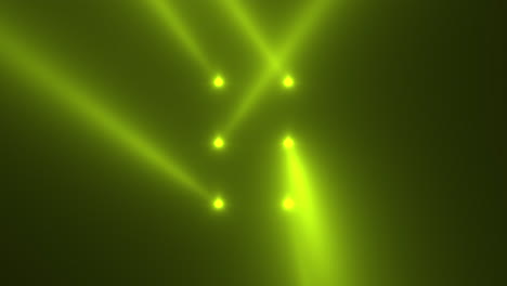 Leuchtende-Neongelbe-Scheinwerferstrahlen-Auf-Der-Disco-Bühne