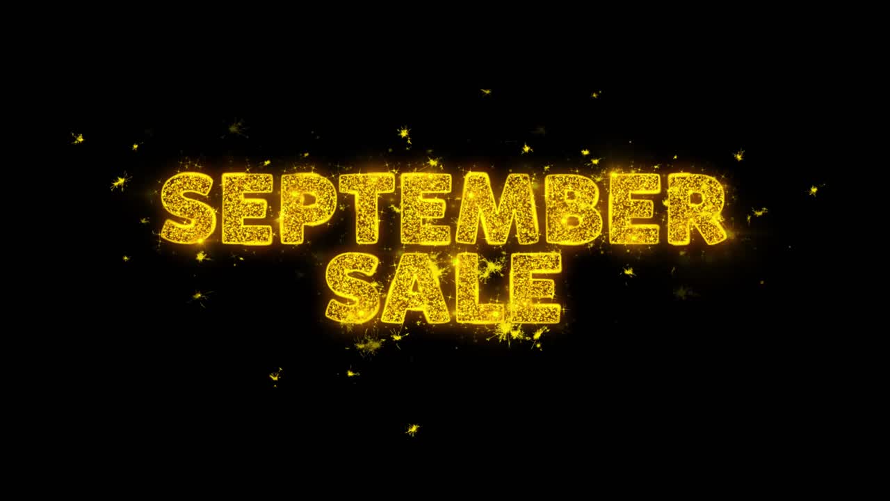 September Sale Sparkling Text Graphic