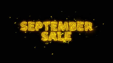 september sale sparkling text graphic