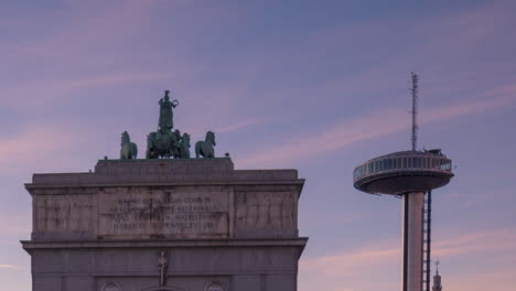 timelapse of a sunset in moncloa, madrid, spain