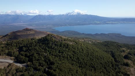 aerial view of volcan calbuco at puerto varas in los lagos region, chile