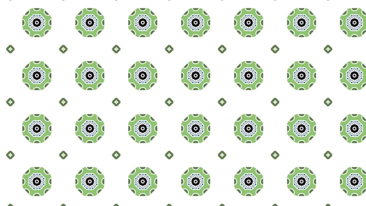 Endless animation of a seamless tile floral pattern slide