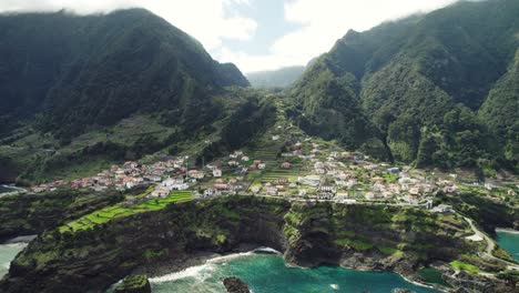 4k aerial view of seixal, madeira