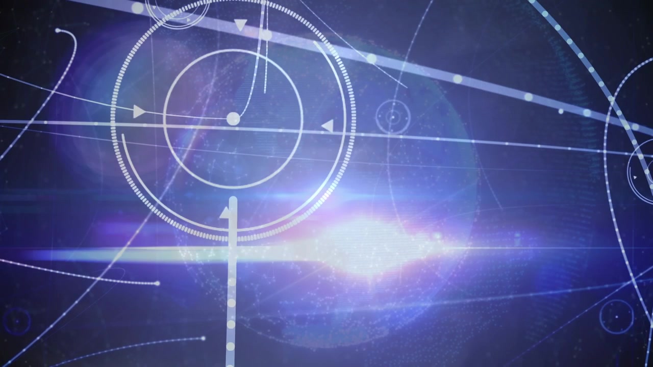 Animation of network of connections over dark background