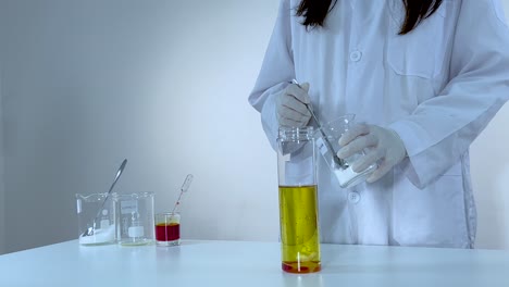 science experiment in progress