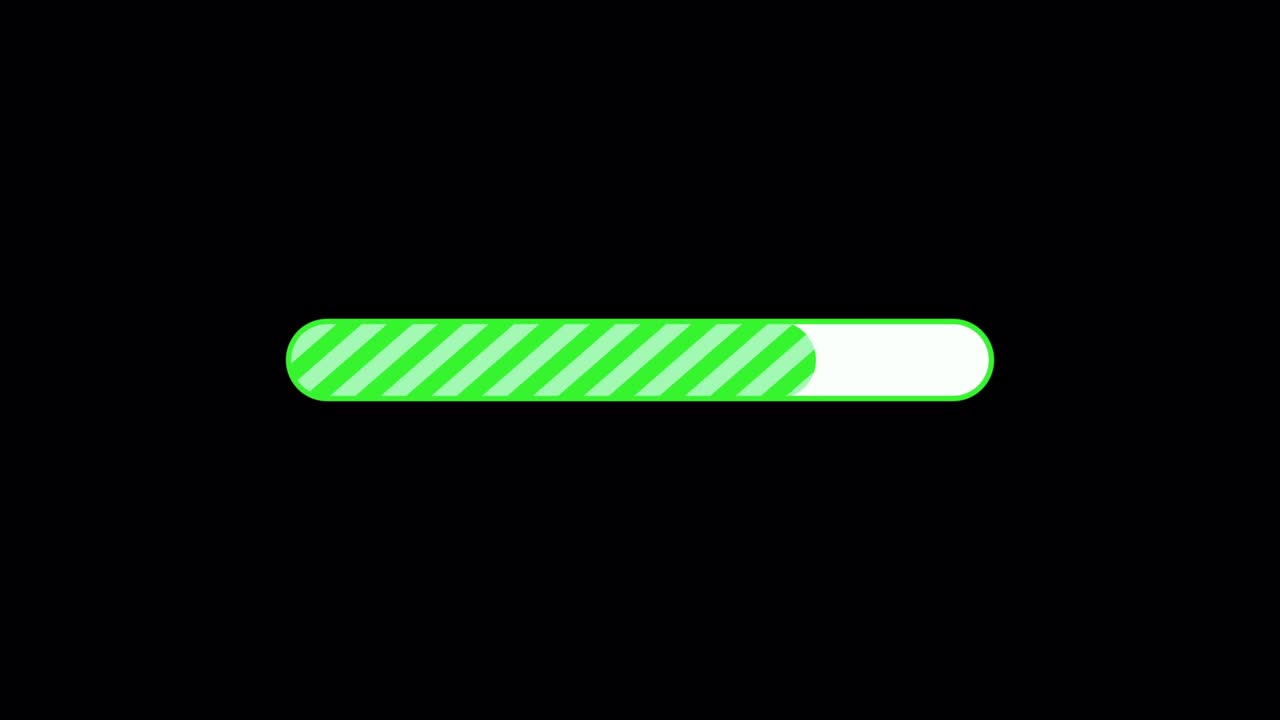 Simple Progress Bar Animation Green