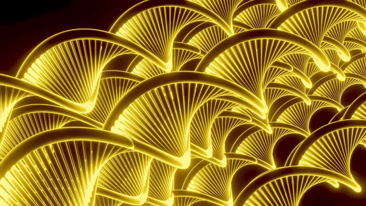 Golden DNA Double Helix Abstract Background