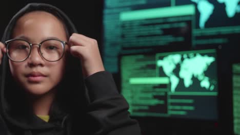 young person and computer screens