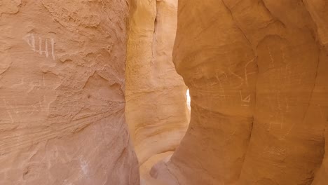 shot of a narrow gorge in egypt along the colored canyon with mountains on both side at daytime