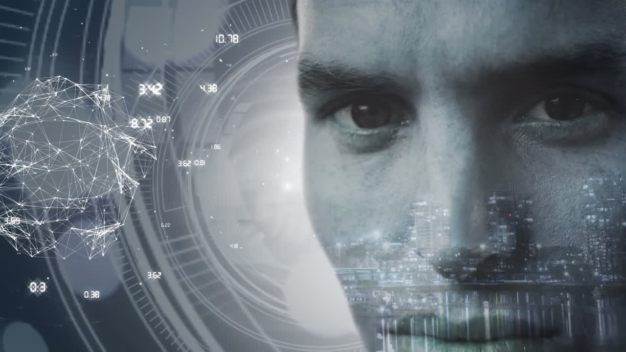 girando el globo con datos y red de conexión