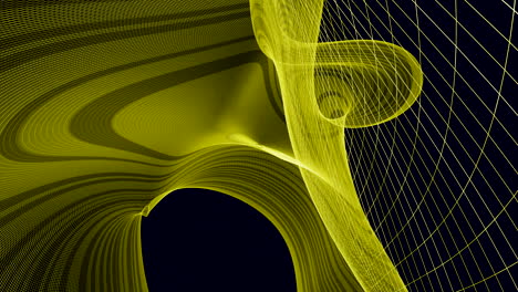 patrón de ondas geométricas amarillas abstractas