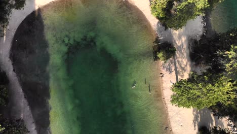 Overhead-drone-view-of-a-lake