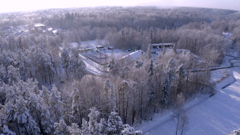 Winter-flight-with-a-drone-revealing-military-object