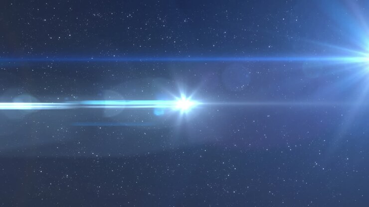 Animazione di macchie di luce su sfondo nero