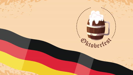 oktoberfest design with german flag