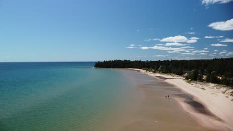 Beach-Aerial-Ascent-With-Dog-and-Person