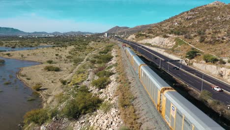 drone chases railway at dji dam