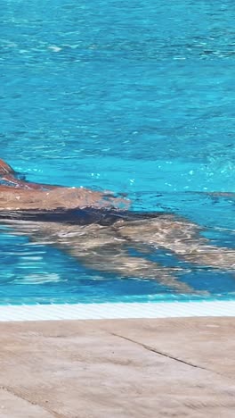 old man in swimming pool