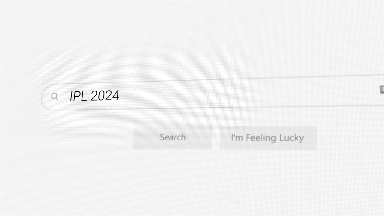 Searching for IPL 2024 on Internet browser