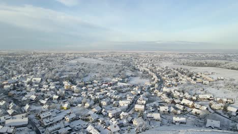 scenic view of offenburg near vineyards of ortenberg, baden-wuerttemberg, germany during snowfall winter season