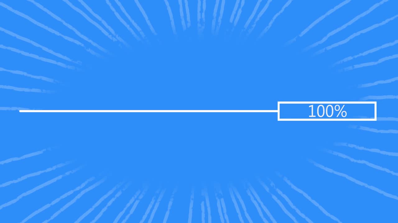 파란색 배경에 복사 공간과 함께 빛 트레일 위에서 증가하는 비율의 애니메이션