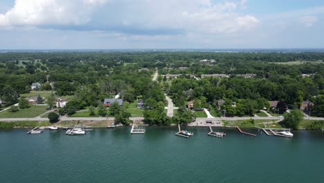 Grosse-Ile-Township-Im-Detroit-River,-In-Der-Nähe-Von-Trenton,-Michigan,-USA