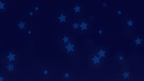 animation of glowing blue stars twinkling and moving in hypnotic motion on dark blue background