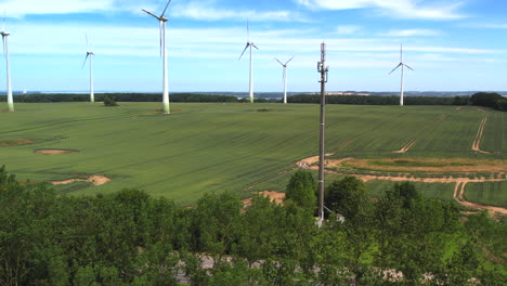 A-5G-radio-mast-stands-in-the-middle-of-green-nature