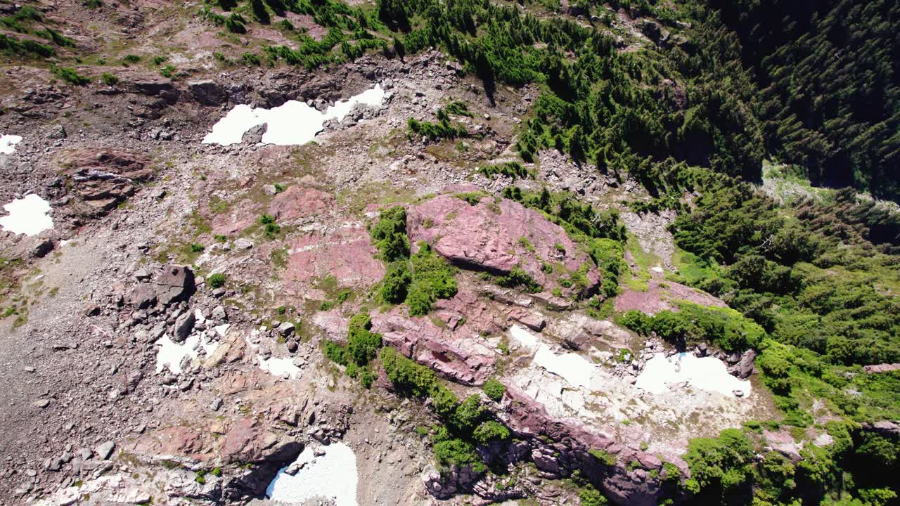 산 정상 회담 - 맥켄지 범위, 밴쿠버 섬, 기원전, 캐나다의 나선형 공중 다운 샷