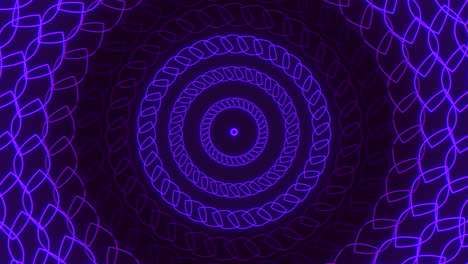 Psychedelic-purple-geometric-pattern-with-neon-light-in-spiral