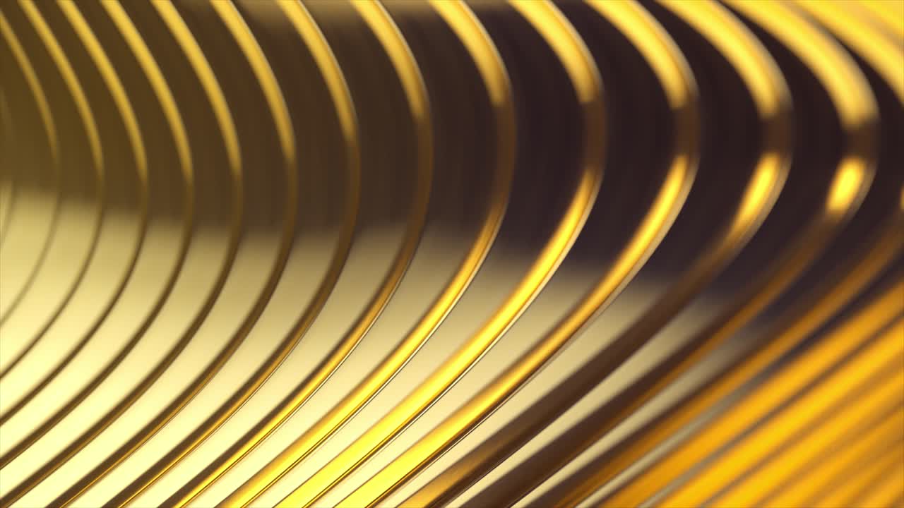 Golden Abstract Curves | Premium Stock Video Footage