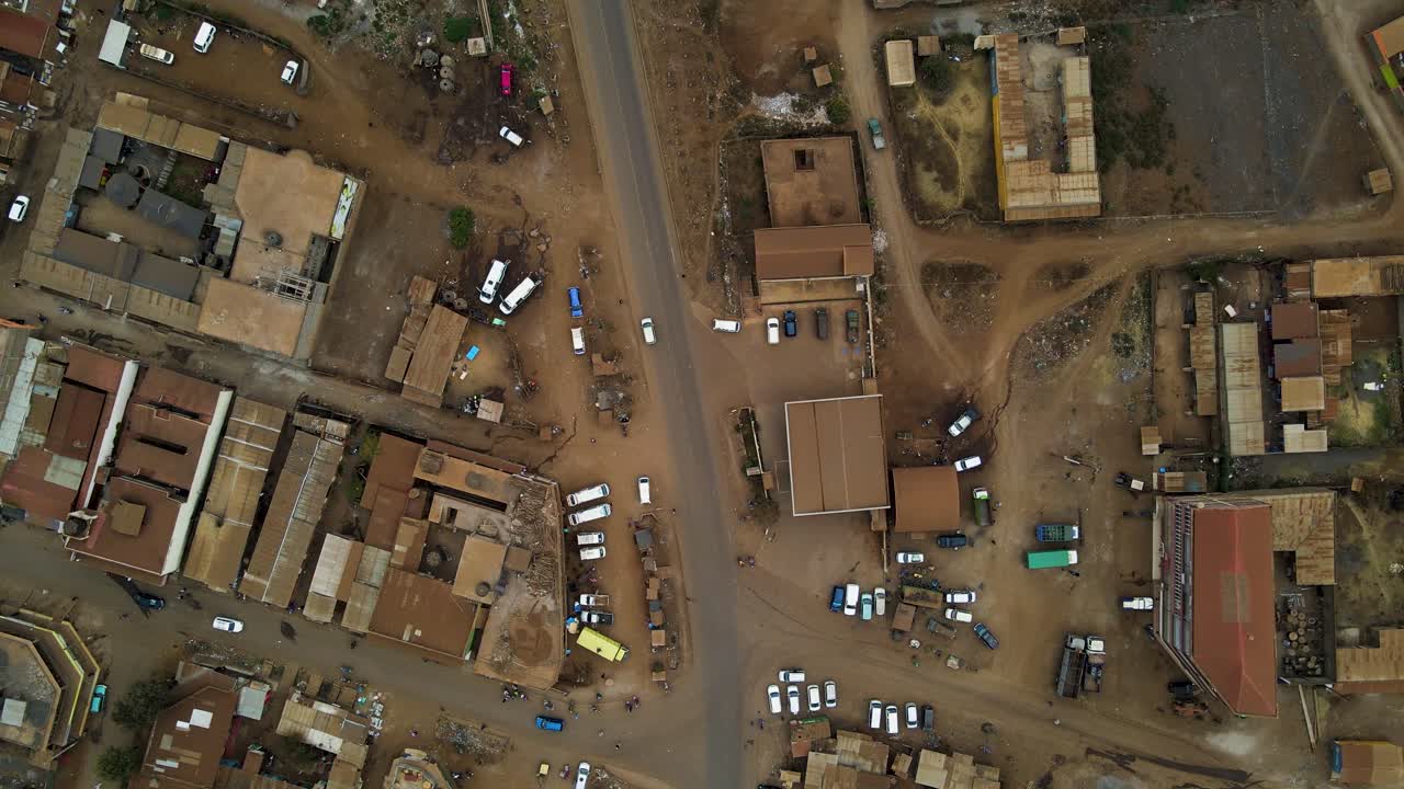 Vista drone del Kenya rurale