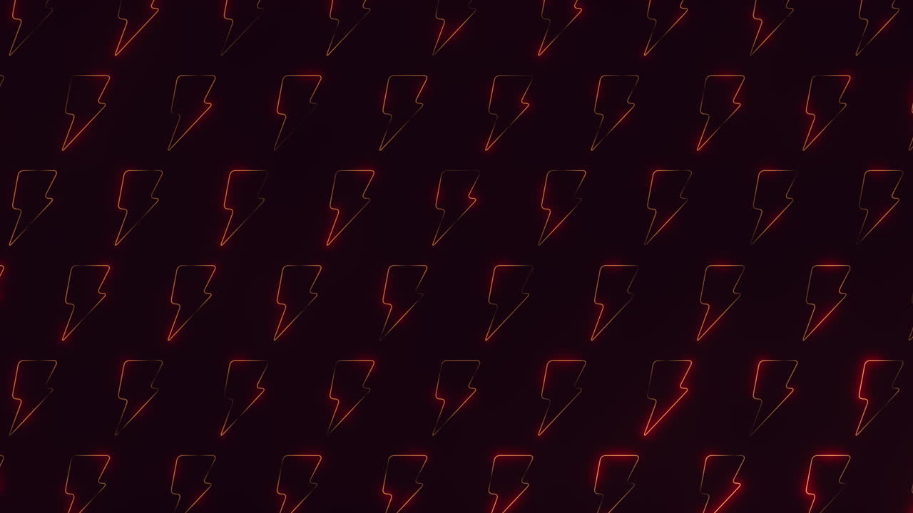 Dynamic and energetic red lightning bolts arranged in a zigzag pattern on a black background convey a sense of movement and power, creating a visually striking and captivating design
