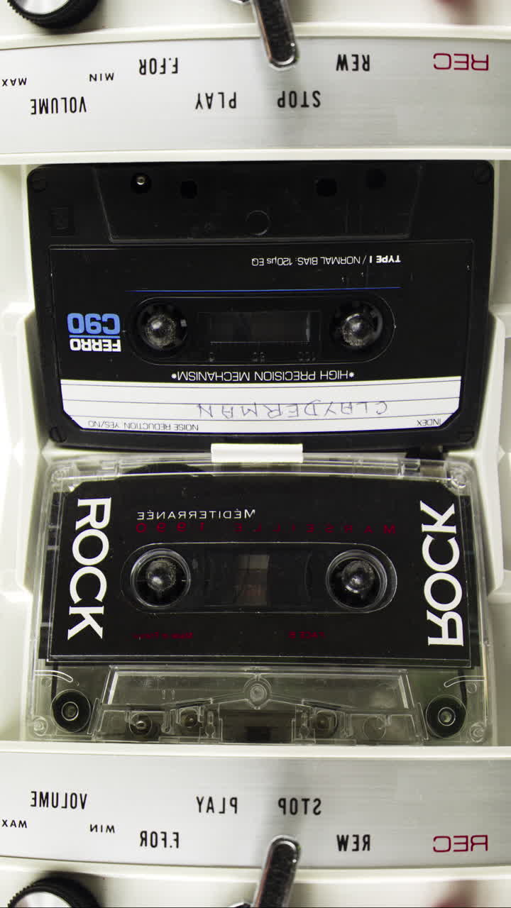 cinta de cassette en vertical