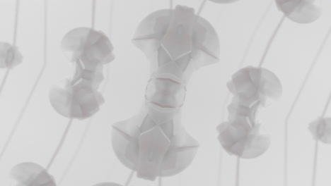 destroyed android heads abstract animation