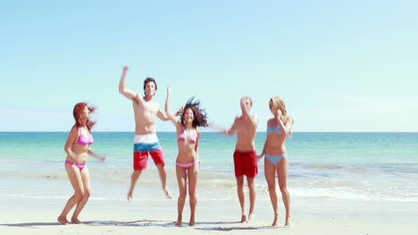 Freunde-Haben-Spaß-Am-Strand