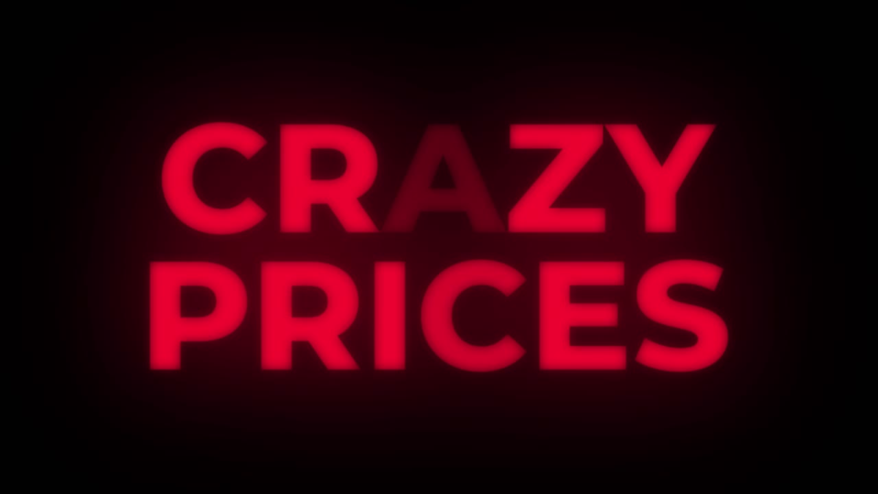 Crazy Prices Neon Sign