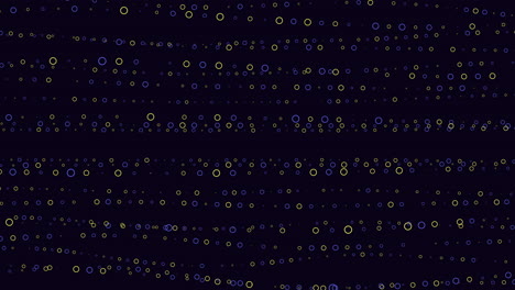 Colorful-rings-pattern-in-rows-on-dark-space