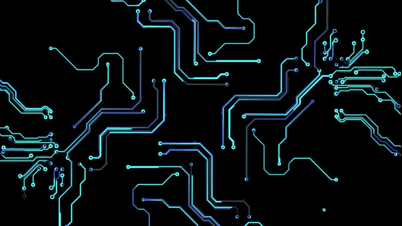 abstract seamless feliz cumpleaños 4k animación de video de brillo de neón abstracción azul blanco cumpleaños feliz sobre un fondo negro.